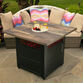 Renco Faux Wood and Black Steel DualHeat Fire Pit Table image number 3