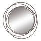 Round Gray Metal Abstract Geometric Wall Mirror image number 0