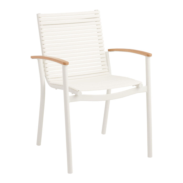 Palma Sur Recycled Plastic and Aluminum Outdoor Dining Chair Set of 2 image number 1