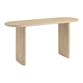 Zeke Oval Brushed Wood Console Table image number 0