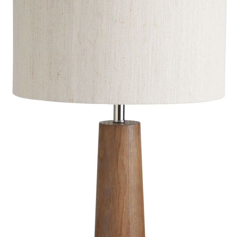 Yarra Faux Wood and Jute Tapered Floor Lamp image number 3