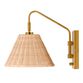 Cerro Gold And Rattan Dome Wall Sconce image number 2