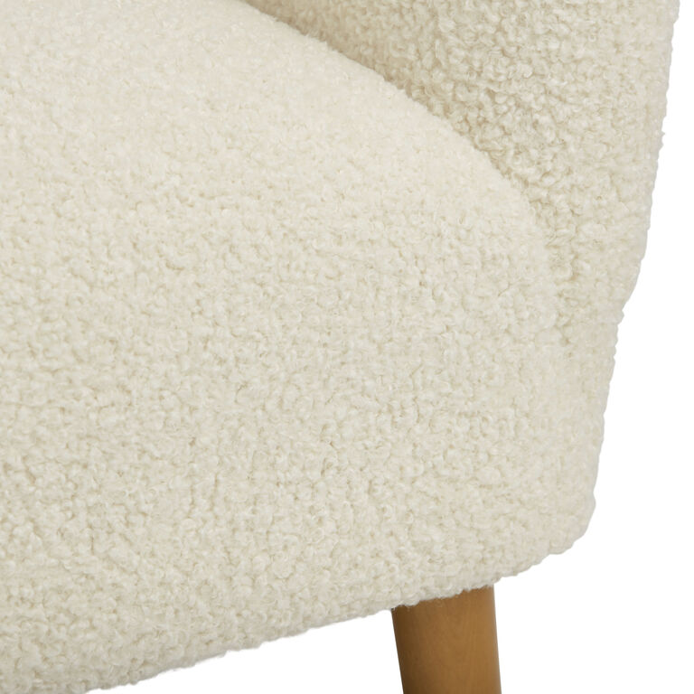 Freja Faux Sherpa Upholstered Armchair image number 5