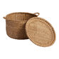 Nenita Water Hyacinth and Rattan Basket With Tray Lid image number 2