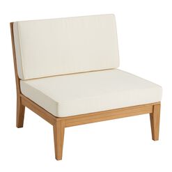 Somers Natural Teak Modular Outdoor Sectional Armless Chair