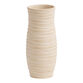 Natural Ribbed Ceramic Vase image number 0