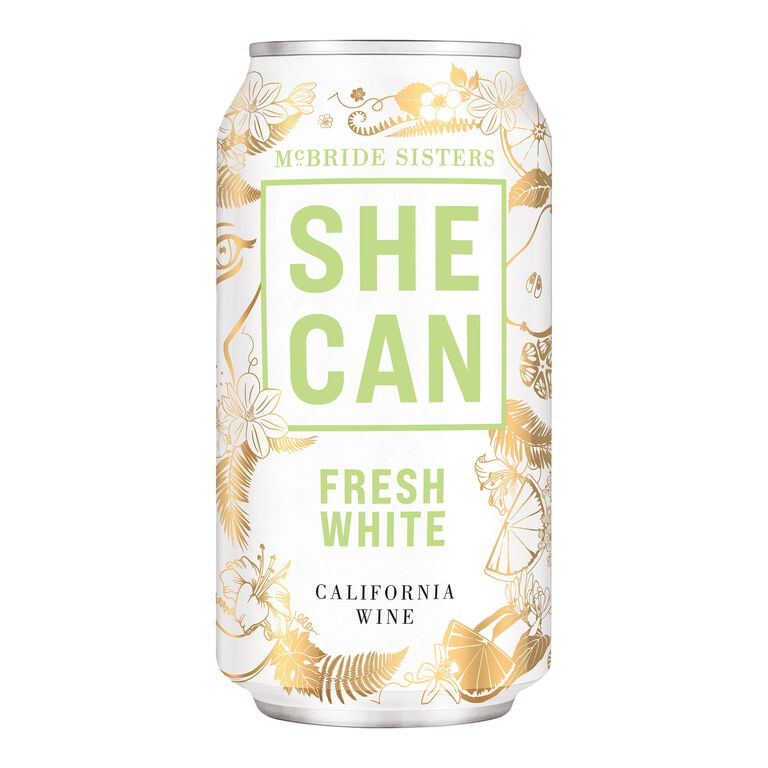 She Can Fresh White California Wine 375ml Can image number 1