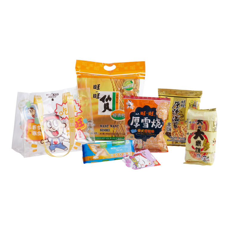 Want Want Rice Crackers and Gummy Candy Gift Set 7 Pack image number 2