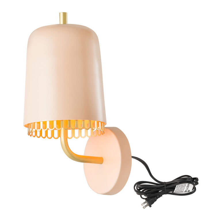 Kuli Pink And Gold Metal Wall Sconce image number 3