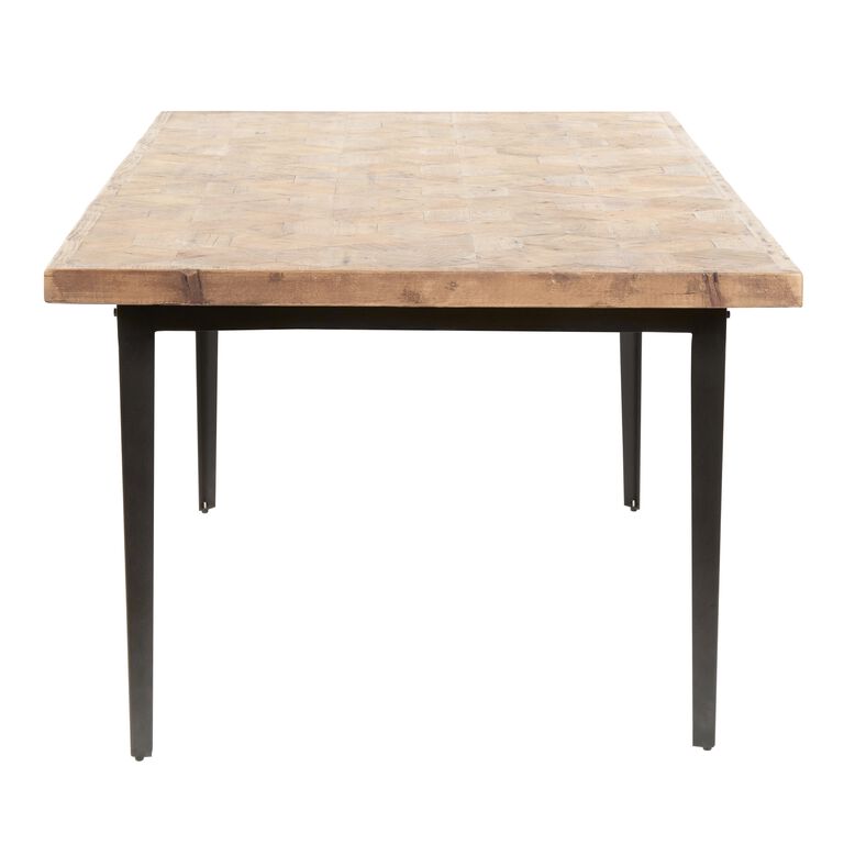 Anders Reclaimed Pine and Metal Dining Table image number 3