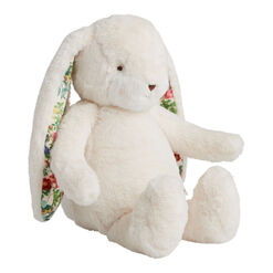Bunnies By The Bay White Floral Plush Stuffed Bunny