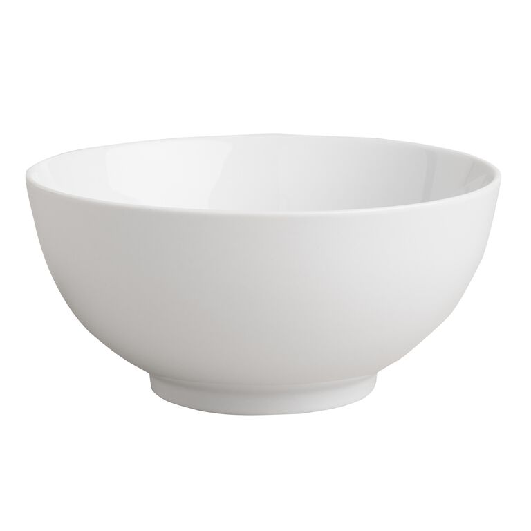 Medium White Porcelain All Purpose Bowls Set Of 2 image number 1