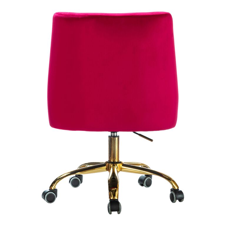 Alton Velvet Upholstered Office Chair image number 4