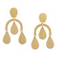 Gold Modern Teardrop Chandelier Drop Earrings image number 0