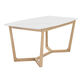Milton Wood And Faux Marble Dining Table image number 0