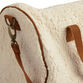 Ivory Floral Textured Weekender Bag image number 1