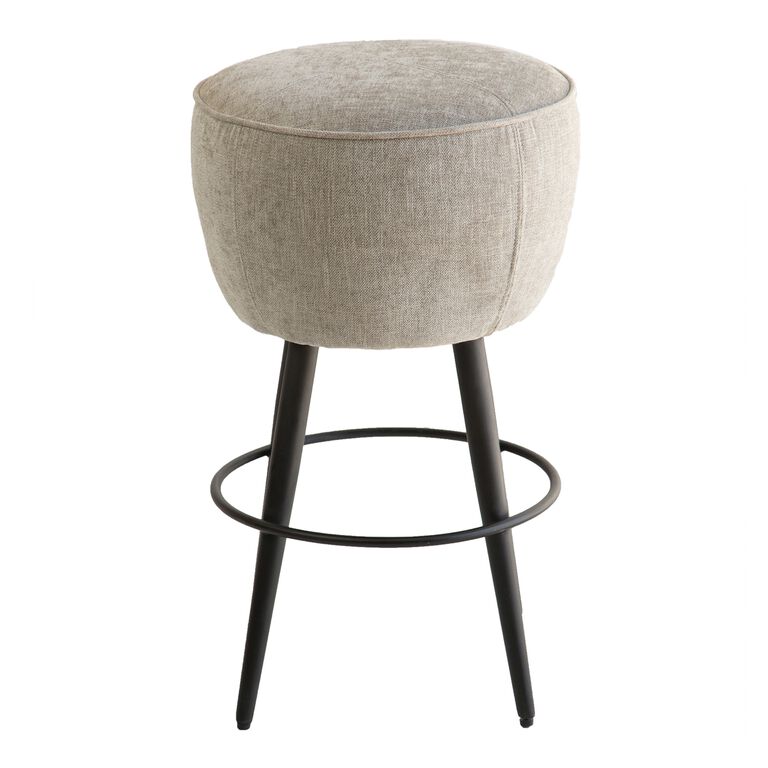 Sonoma Round Taupe Backless Upholstered Counter Stool image number 1