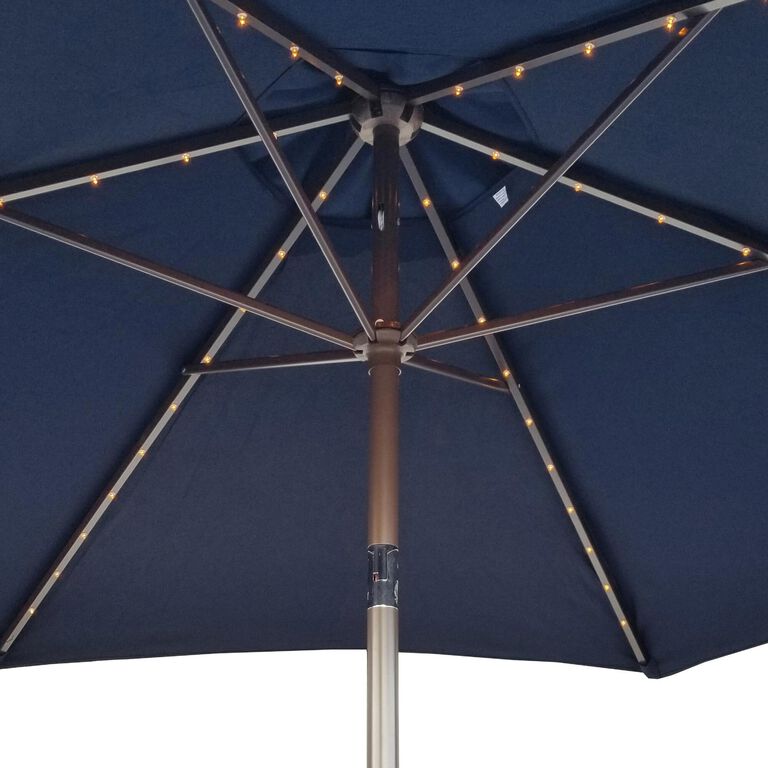 9 Ft Tilting Patio Umbrella With Lights image number 5