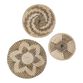 White and Gray Seagrass Woven Disc Wall Decor 3 Piece image number 0