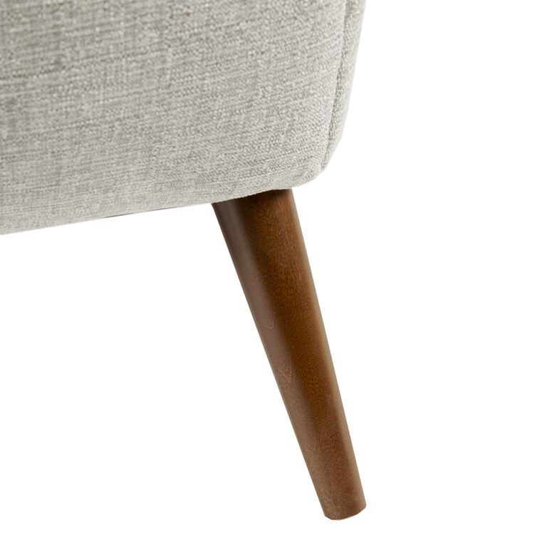 Tan Plush Curved Upholstered Chair image number 5