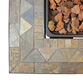 La Serena Square Slate Tile and Steel Gas Fire Pit Table image number 3