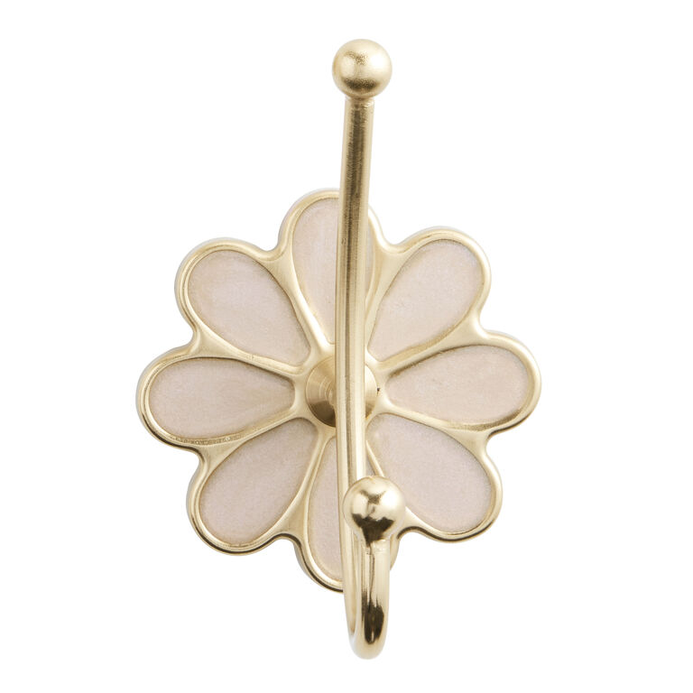Gold And Opal Floral Double Wall Hook image number 3