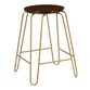 Ryker Gold Hairpin and Elm Backless Counter Stool Set of 2 image number 0