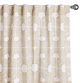 Camel And Ivory Square Print Sleeve Top Curtain Set Of 2 image number 0