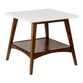 Square Off White Two Tone End Table with Shelf image number 0