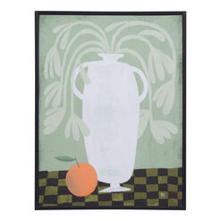 White Vase and Orange By Marco Marella Canvas Wall Art