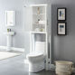 Windport Tall White Bathroom Space Saver Cabinet image number 3