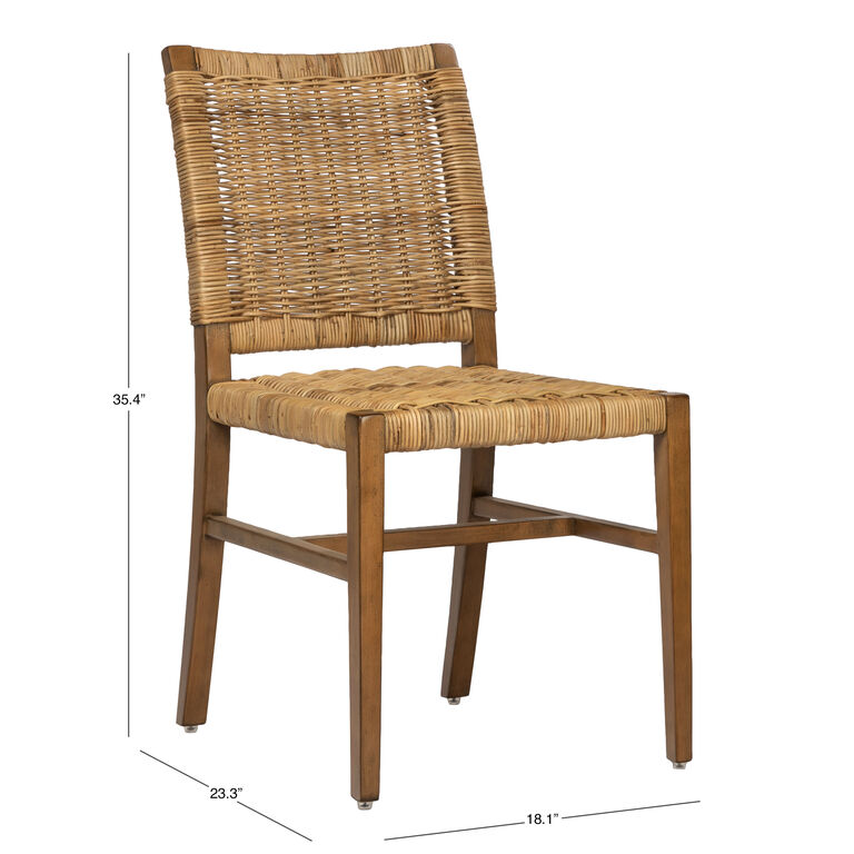 Amolea Wood and Rattan Dining Chair Set of 2 image number 7