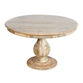Lilestone Round Natural Mango Wood Pedestal Dining Table image number 0