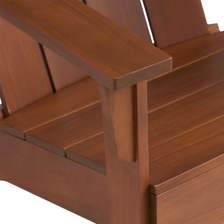 Modern Slatted Wood Adirondack Chair image number 5