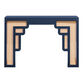 Helston Wood and Rattan Console Table image number 2