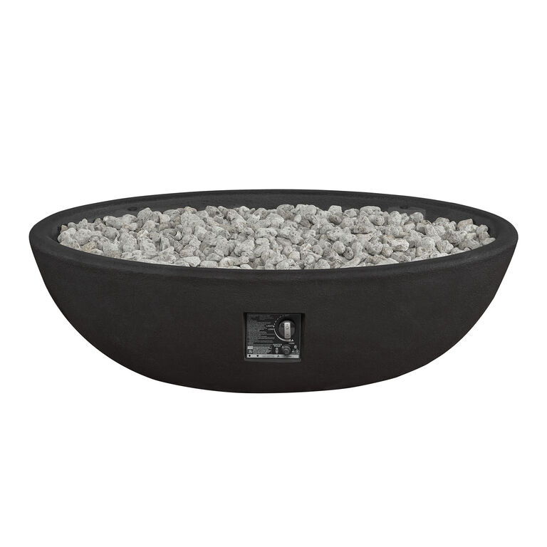 Riverside Oval Faux Stone Bowl Gas Fire Pit image number 4