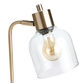 Percy Clear Glass and Brass Adjustable Task Lamp image number 4