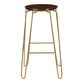 Ryker Gold Hairpin and Elm Backless Barstool Set of 2 image number 2
