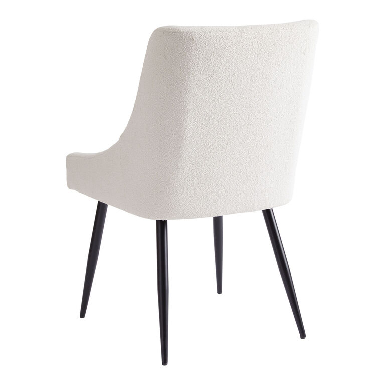 Jocelyn Ivory Textured Upholstered Dining Chair Set of 2 image number 4