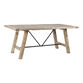 Verde Natural Pine Wood and Metal Dining Table image number 0