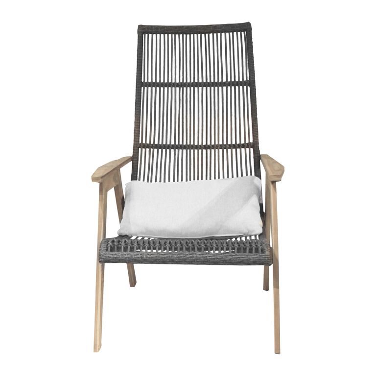 Gray All Weather and Teak Hakui Outdoor Chair Set Of 2 image number 3