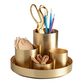 Kiara Gold 4 Cup Desk Organizer With Tray image number 1
