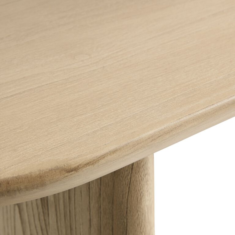 Zeke Oval Brushed Wood Coffee Table image number 3