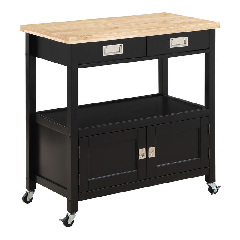 Wood Granby Rolling Kitchen Cart image number 1