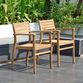 Windsong Teak Outdoor Dining Armchairs Set of 2 image number 1