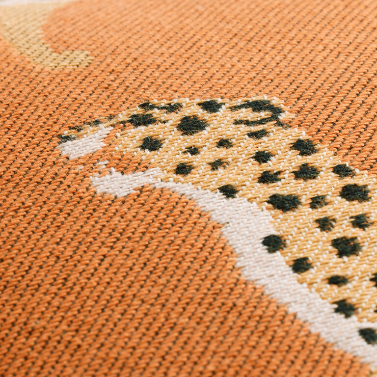 Orange Cheetahs Indoor Outdoor Throw Pillow image number 4