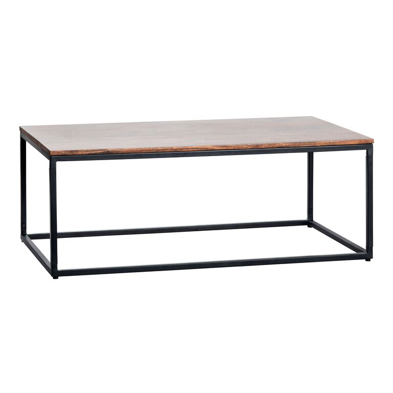 Hamden Acacia Wood And Iron Coffee Table image number 1