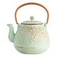 Light Green Embossed Cast Iron Teapot image number 0