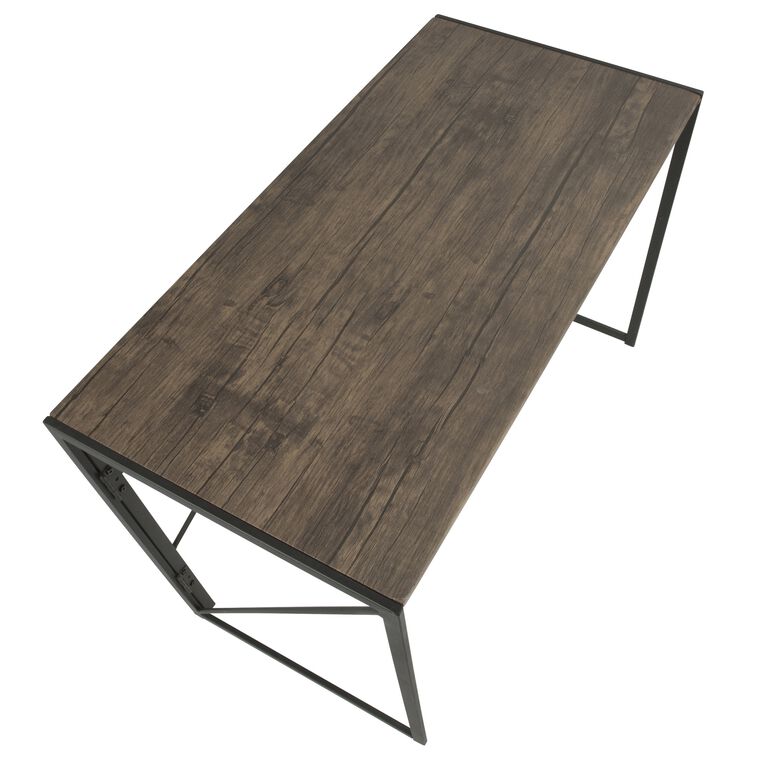 Avery Espresso Wood and Metal Desk image number 4