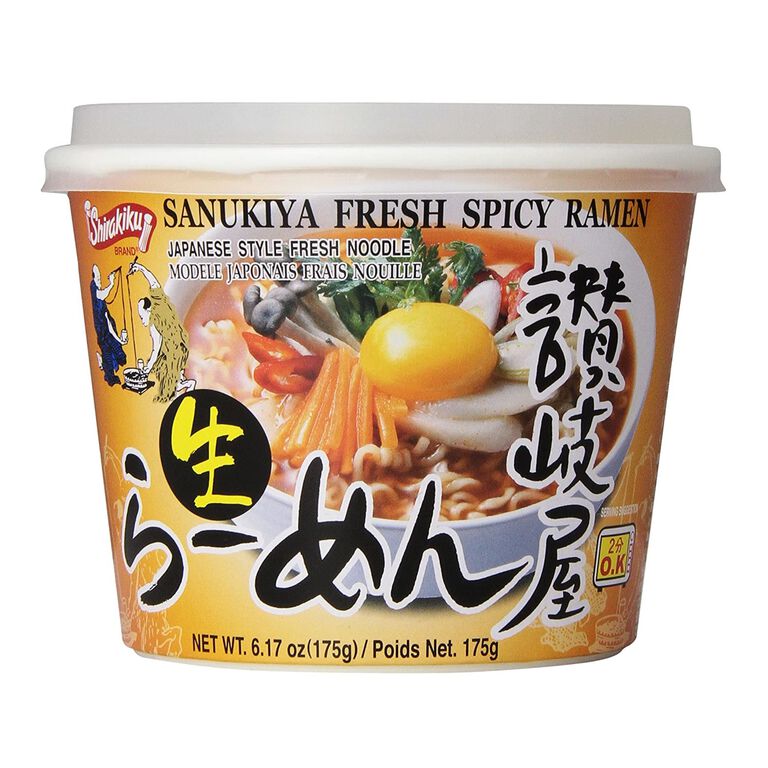 Shirakiku Spicy Sanukiya Ramen Noodle Soup Bowl Set of 2 image number 1